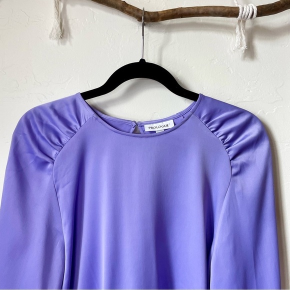 Prologue Purple Satin Blouse - Picture 4 of 8